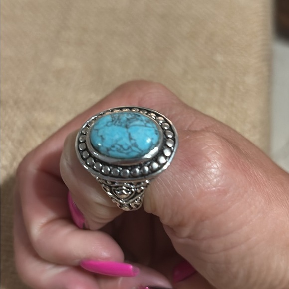 Turquoise Silver Ring - Picture 1 of 1